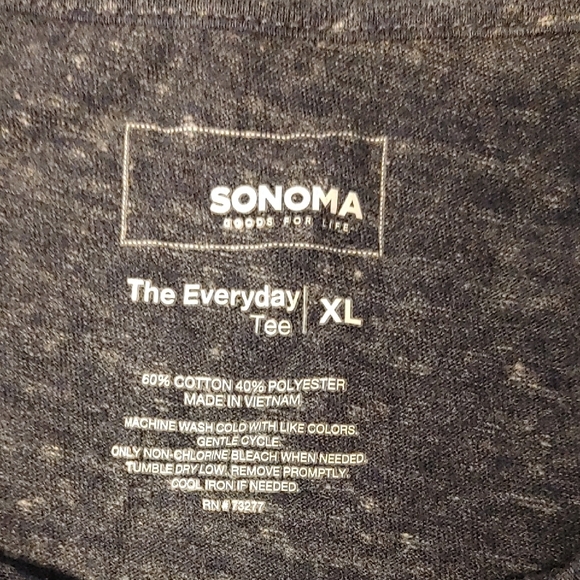 Sonoma Women's Charcoal Long Sleeve Tee - Picture 2 of 2